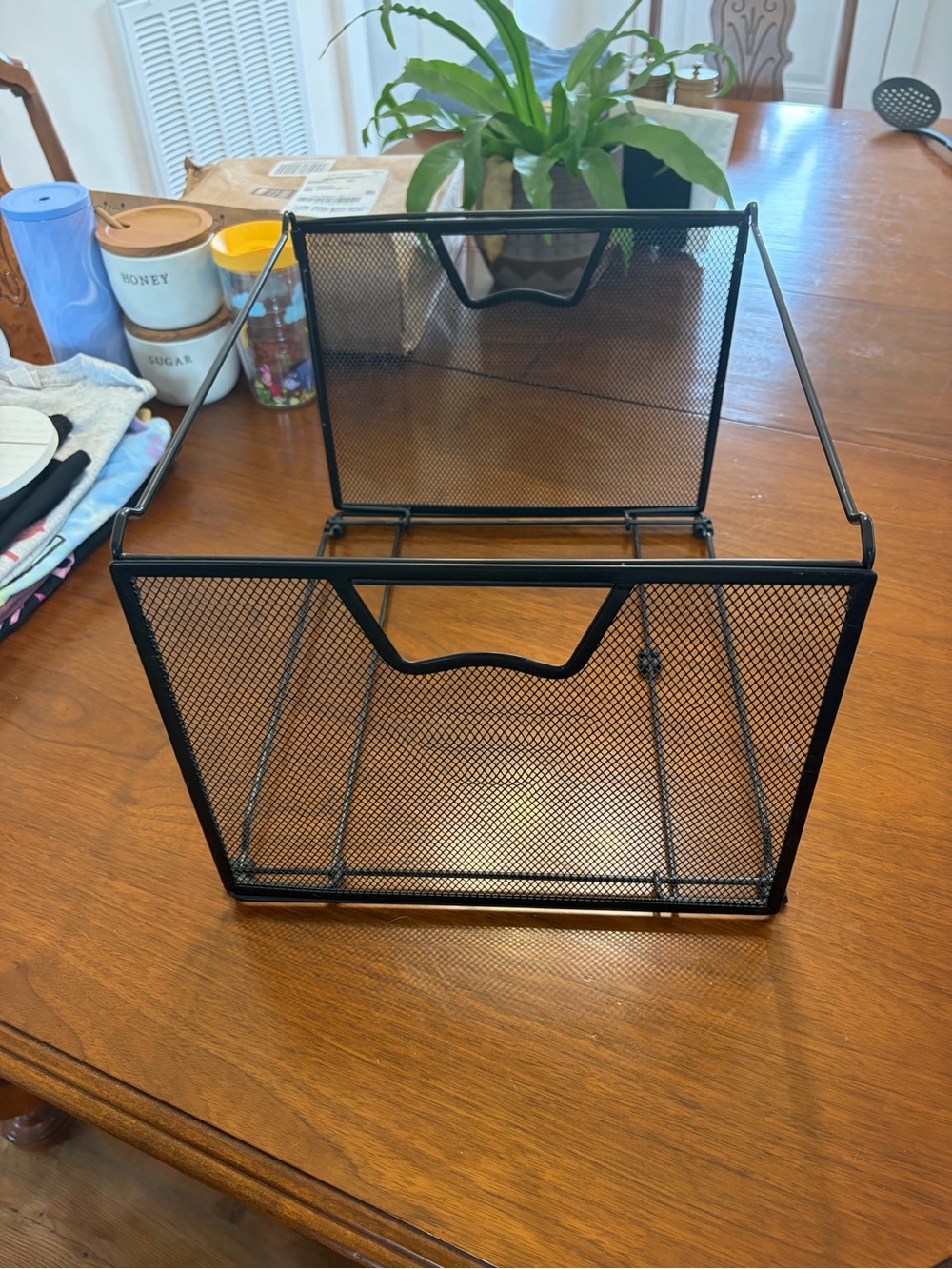 Black Mesh Collapsible Hanging File Organizer - Home Office